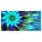 Designart - Massive Blue Green Fractal Flower - Floral Canvas Art Print
